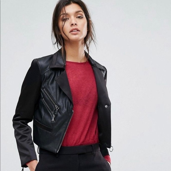 Sisley Jackets & Blazers - Sisley Faux Leather Jacket
